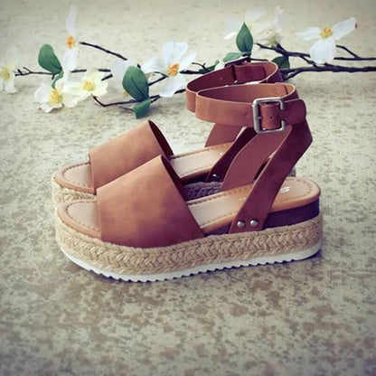 Dam Espadrille Plattformssandal – Trendiga Sommarsandaler för Vardag och Resa