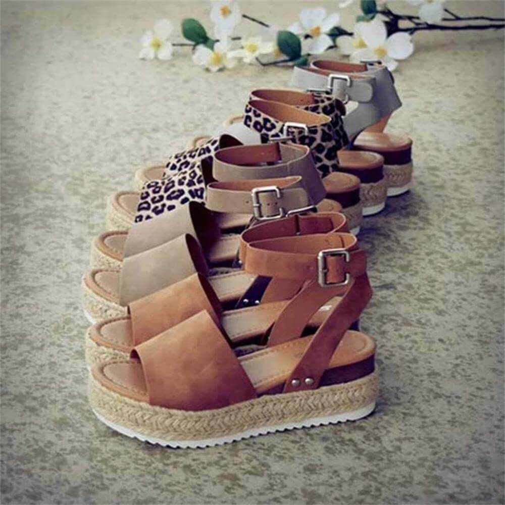 Dam Espadrille Plattformssandal – Trendiga Sommarsandaler för Vardag och Resa