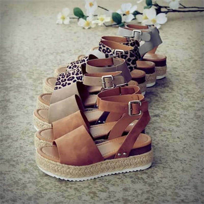 Dam Espadrille Plattformssandal – Trendiga Sommarsandaler för Vardag och Resa