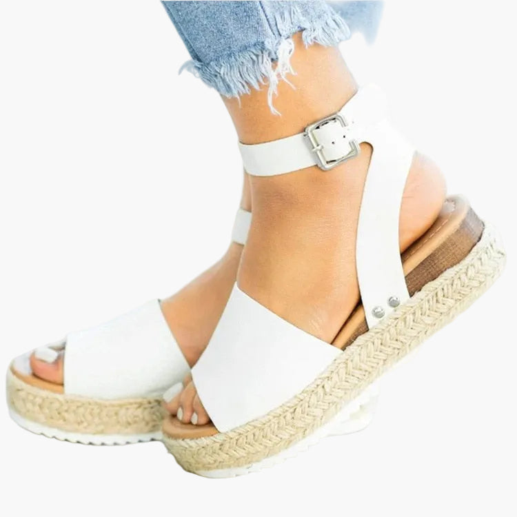 Dam Espadrille Plattformssandal – Trendiga Sommarsandaler för Vardag och Resa