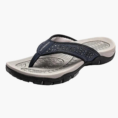 Herrsandal Flip-Flop Sport med Stötdämpning och Fotvalvsstöd – Perfekt för Strand, Promenader och Vardag