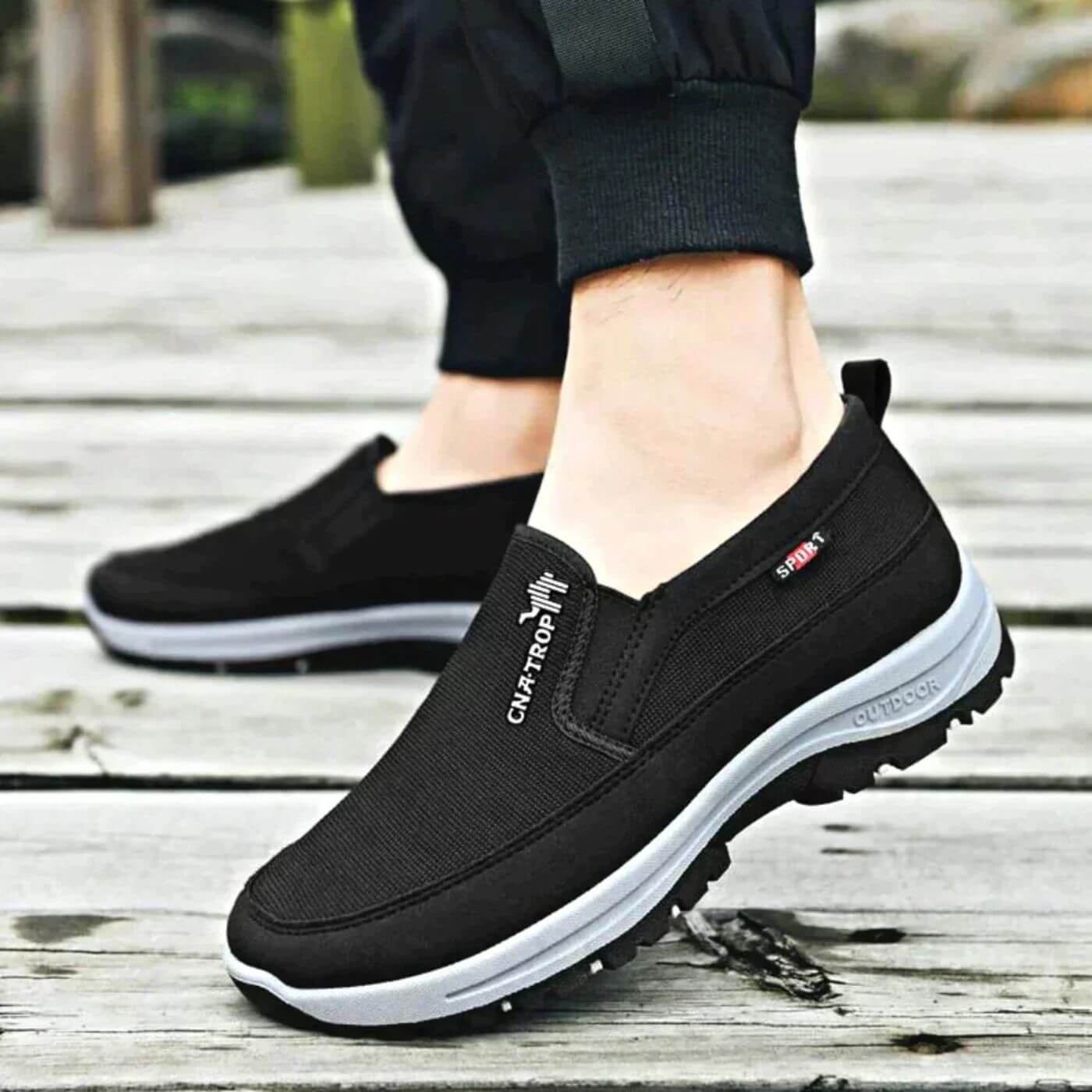 Herrskor Slip-on Sportiga Vardagsskor för Promenad och Fritid