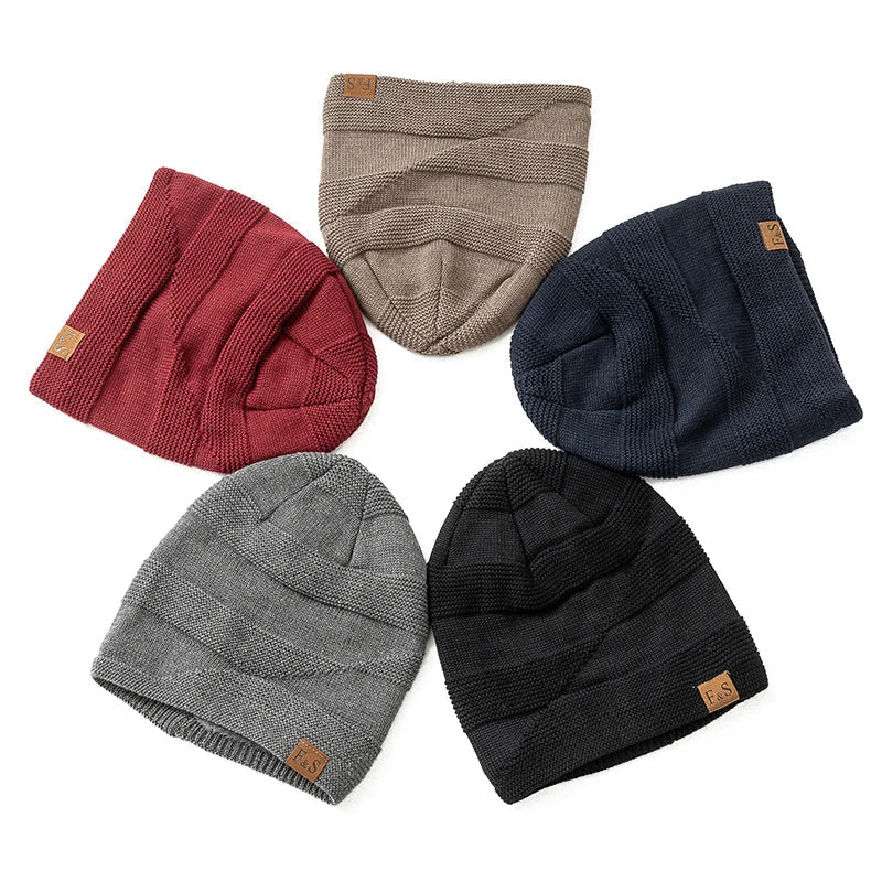 Unisex Ribbad Mössa med Fodrad Insida, Slouchy Passform, Vuxen
