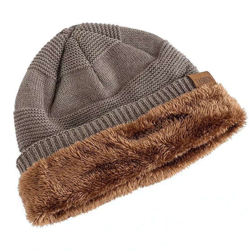 Unisex Ribbad Mössa med Fodrad Insida, Slouchy Passform, Vuxen