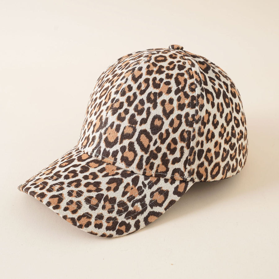 Baseballkeps med leopardmönster i olika färger