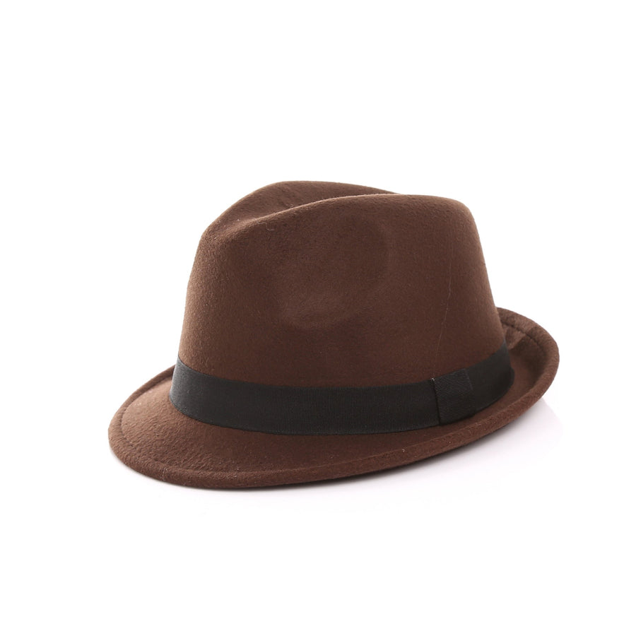 Unisex Fedora hatt i filtmaterial med band