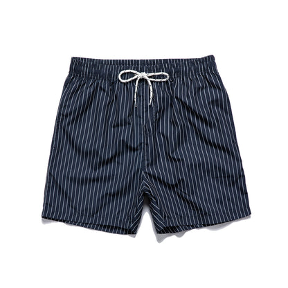 Herr Strandshorts med Smala Ränder – Lediga Badshorts för Strand och Vardag