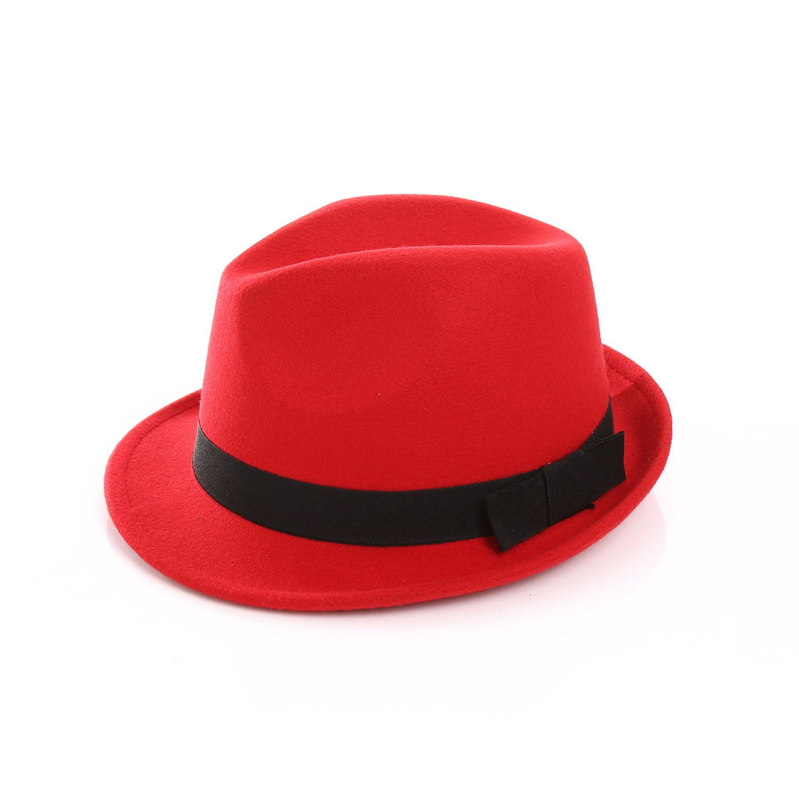 Unisex Fedora hatt i filtmaterial med band