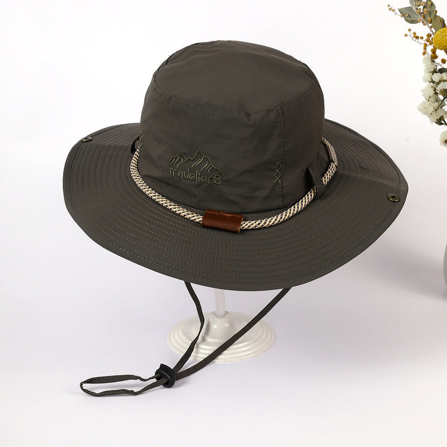 Unisex Outdoorhatt med Brett Brätte och Hakrem, Fiskehatt Solhatt