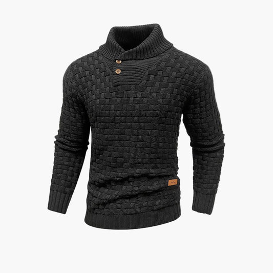 Herrstickad tröja med elegant termisk design – modern höststil och värme