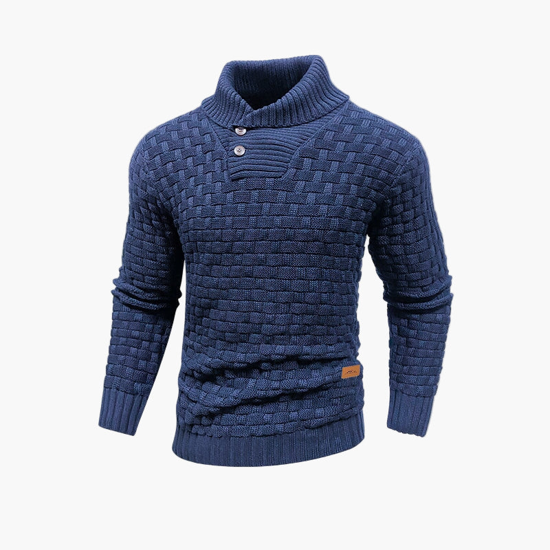 Herrstickad tröja med elegant termisk design – modern höststil och värme