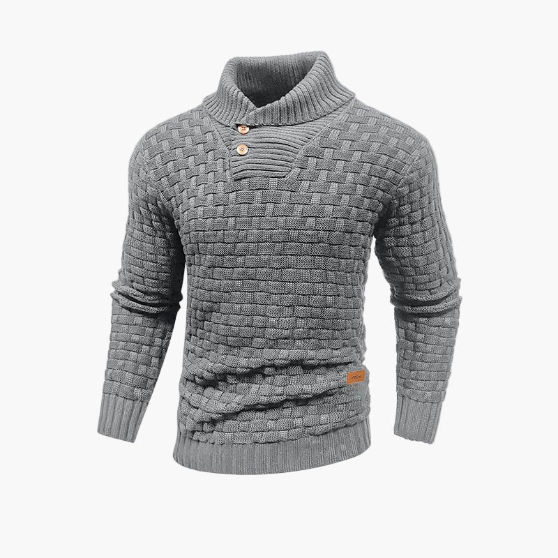 Herrstickad tröja med elegant termisk design – modern höststil och värme
