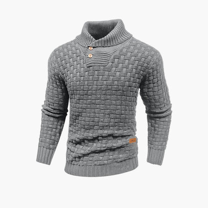 Herrstickad tröja med elegant termisk design – modern höststil och värme