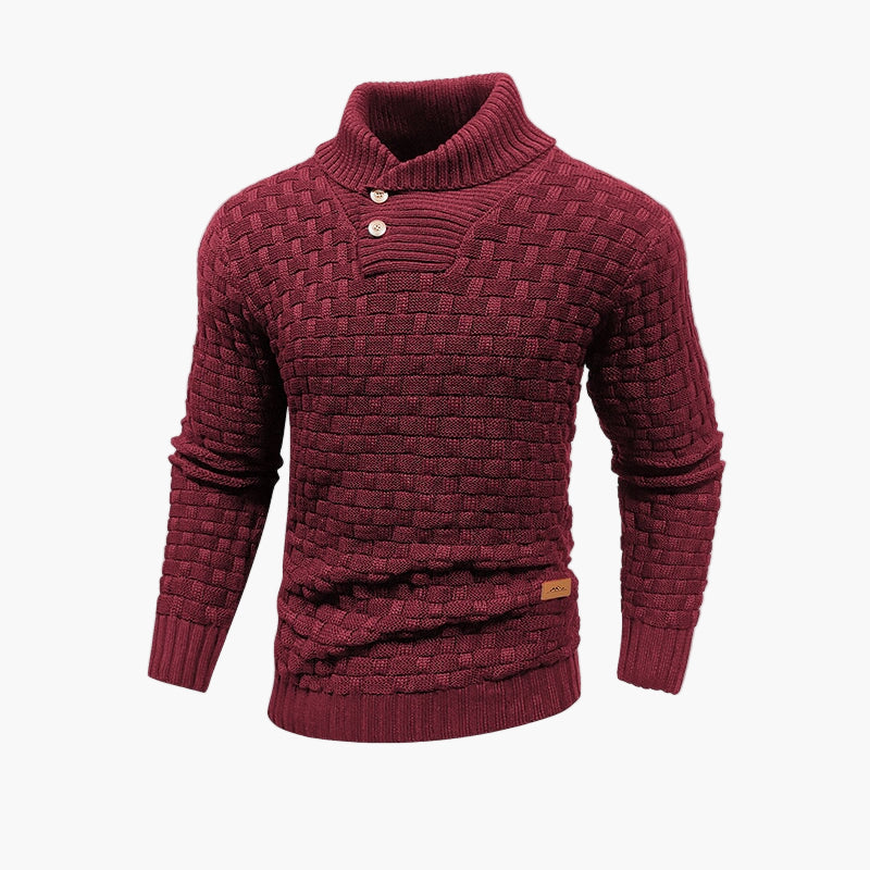 Herrstickad tröja med elegant termisk design – modern höststil och värme