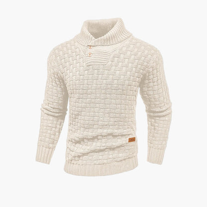 Herrstickad tröja med elegant termisk design – modern höststil och värme
