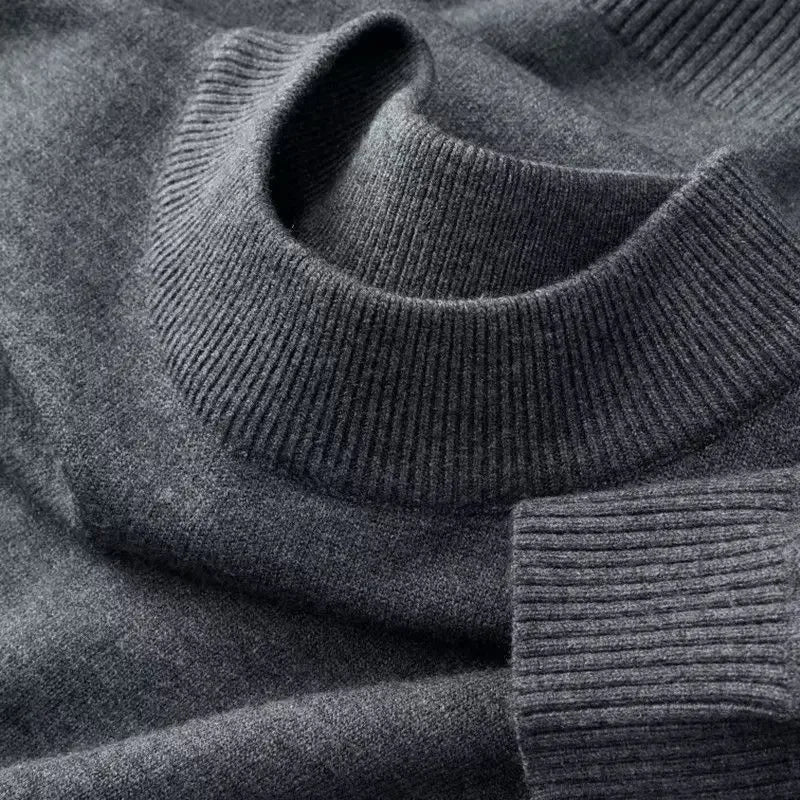 Unisex Tröja med Ribbad Rundhals, Långa Ärmar och Mjukt Material