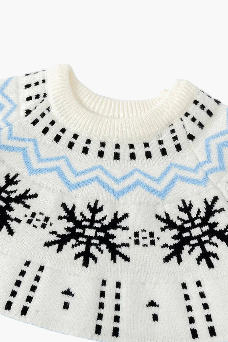 Unisex jultröja med snöflingemönster – trendig vinterstil för vardag och fest
