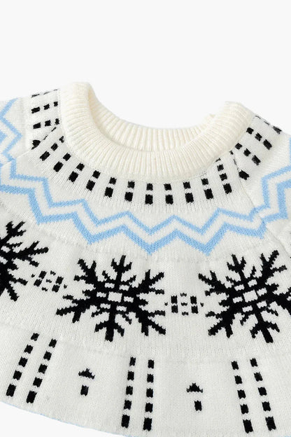Unisex jultröja med snöflingemönster – trendig vinterstil för vardag och fest