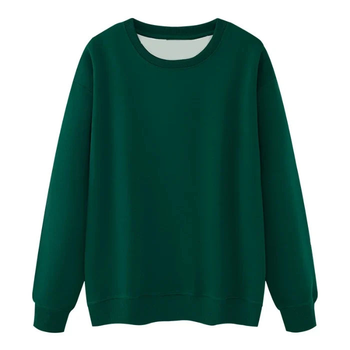 Unisex sweatshirt med rundhals och mjuk insida, långärmad tröja