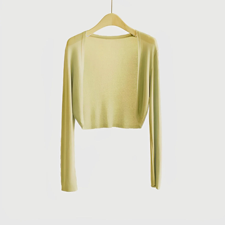 Dam Kort Cardigan Tunna Långärmad Bolero Sommar