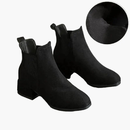 Dam Chelsea Boots med Blockklack – Stilrena Ankelboots för Vardag och Fest