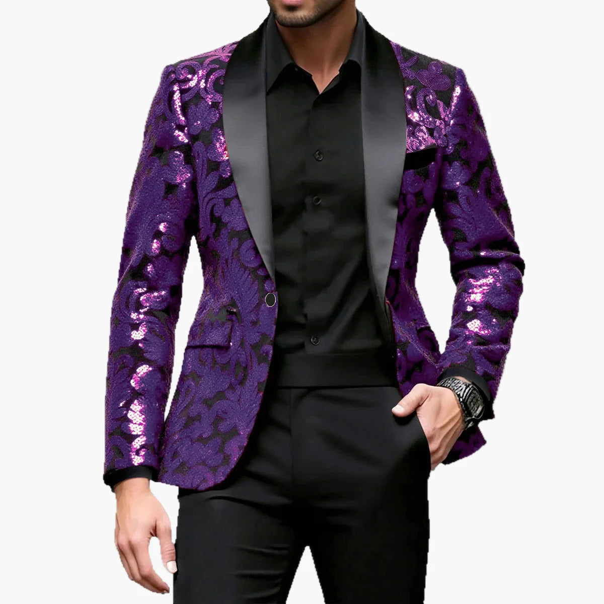 Herr Smokingkavaj Festlig Slim Fit – Blazer För Bröllop & Galakväll