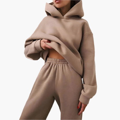 Damers Oversize Lounge Set – Hoodie och Joggingbyxor, Perfekt för Mys och Avslappning