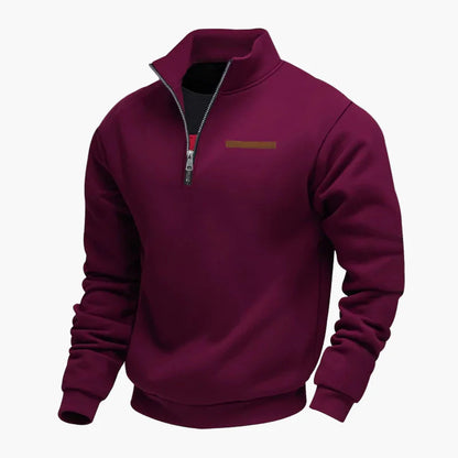 Herrar Halvzip Tröja – Sportig och Avslappnad Pullover Perfekt för Resor och Vardag