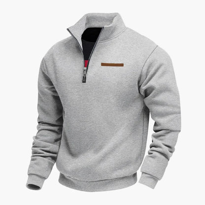 Herrar Halvzip Tröja – Sportig och Avslappnad Pullover Perfekt för Resor och Vardag