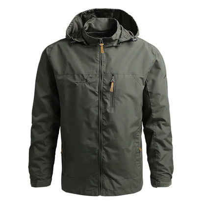 Herr Vindjacka Vår Höst Lätt Outdoor Fritidsstil med Huva