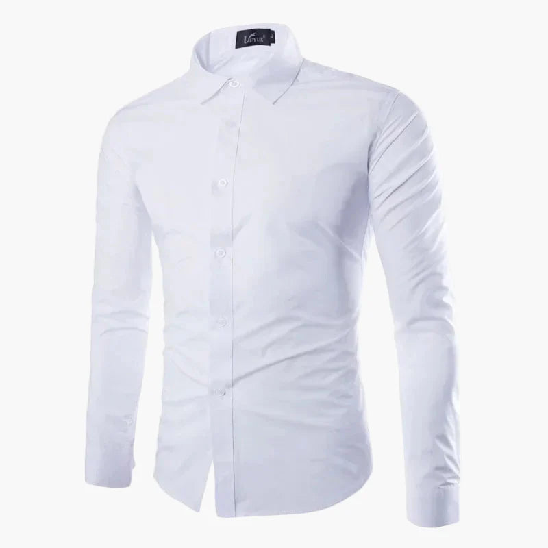Herrskjorta Slim Fit – Modern Design för Kontor och Fest