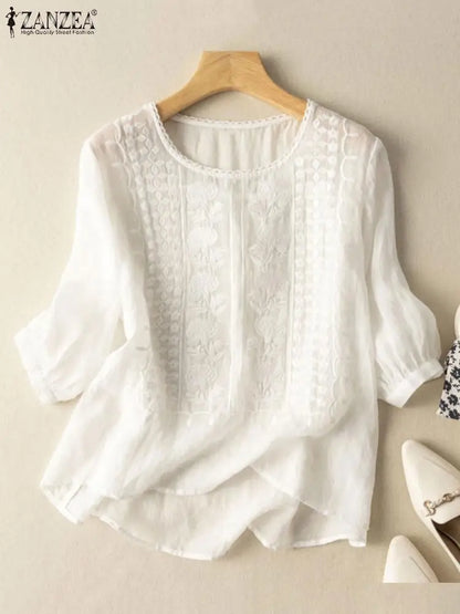 Jannicke-Somrig Elegant Blus för Kvinnor