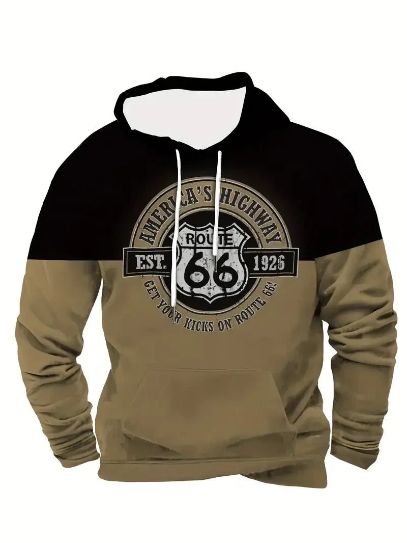 Unisex Hoodie med Djurmönster och Etniskt Tryck