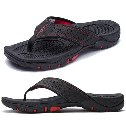 Herrsandal Flip-Flop Sport med Stötdämpning och Fotvalvsstöd – Perfekt för Strand, Promenader och Vardag