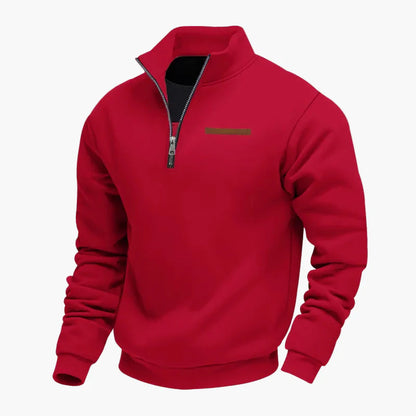 Herrar Halvzip Tröja – Sportig och Avslappnad Pullover Perfekt för Resor och Vardag