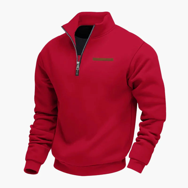Herrar Halvzip Tröja – Sportig och Avslappnad Pullover Perfekt för Resor och Vardag