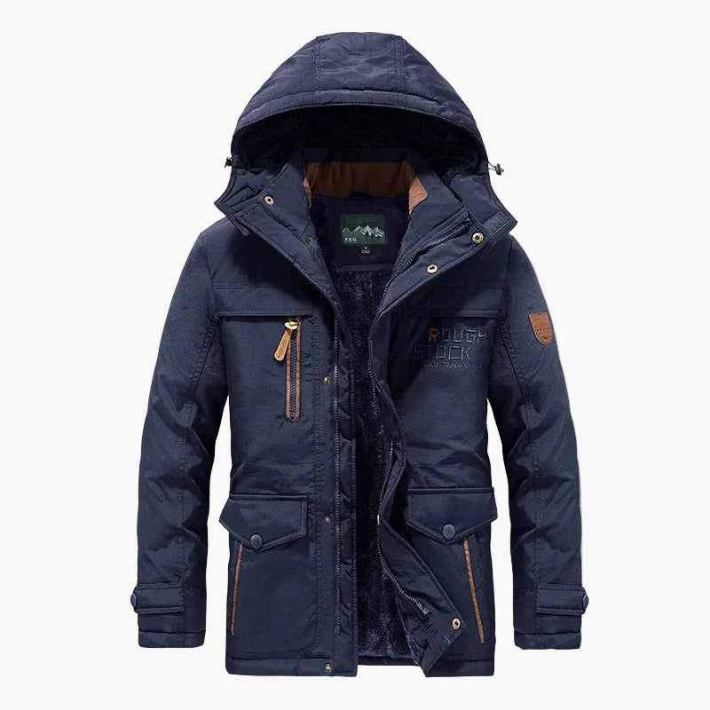 Herr Vinterjacka Parkas Outdoor Varm Fodrad Fritidsstil