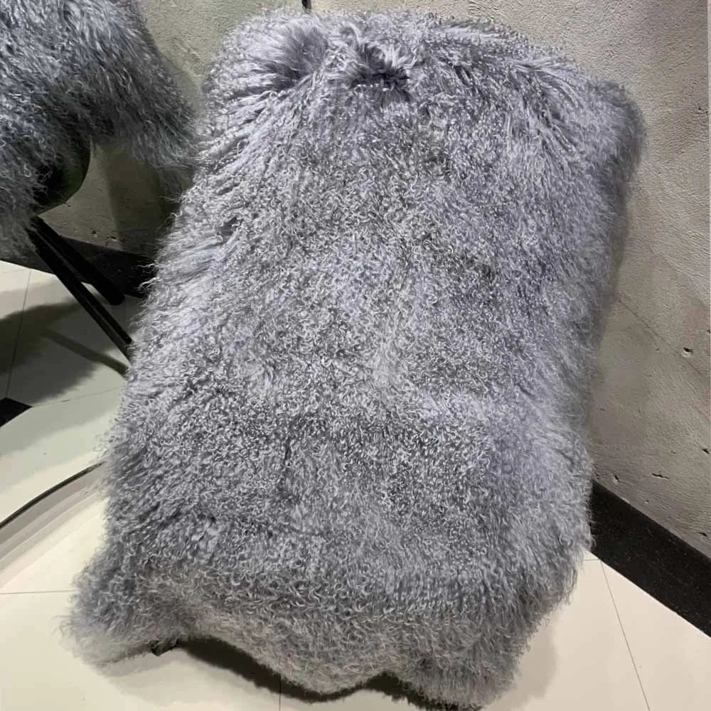 Lång lurvig kappa med luva för dam