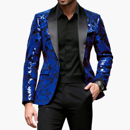 Herr Smokingkavaj Festlig Slim Fit – Blazer För Bröllop & Galakväll
