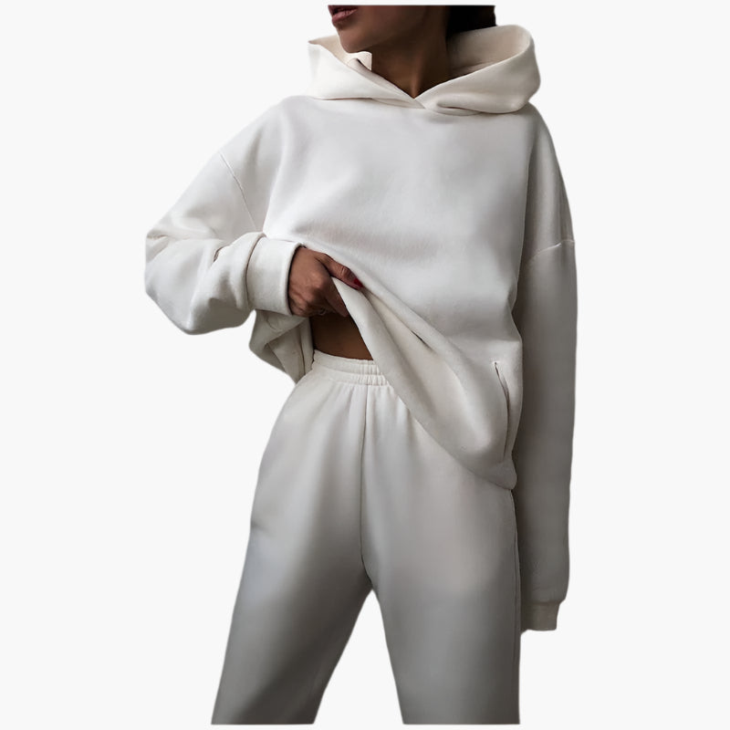 Damers Oversize Lounge Set – Hoodie och Joggingbyxor, Perfekt för Mys och Avslappning