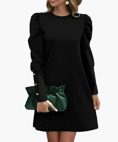 Dam Klänning Elegant Puffärm Party och Vardagsstil