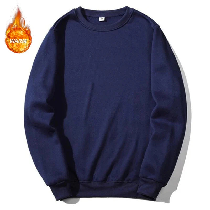Enkel Tröja Rundhalsad Långärmad Sweatshirt i Olika Färger