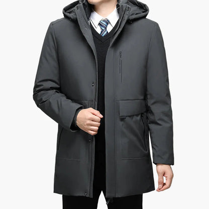 Herr Vinterjacka Affär Elegant Parkas – Varm och Stilren för Kallt Väder