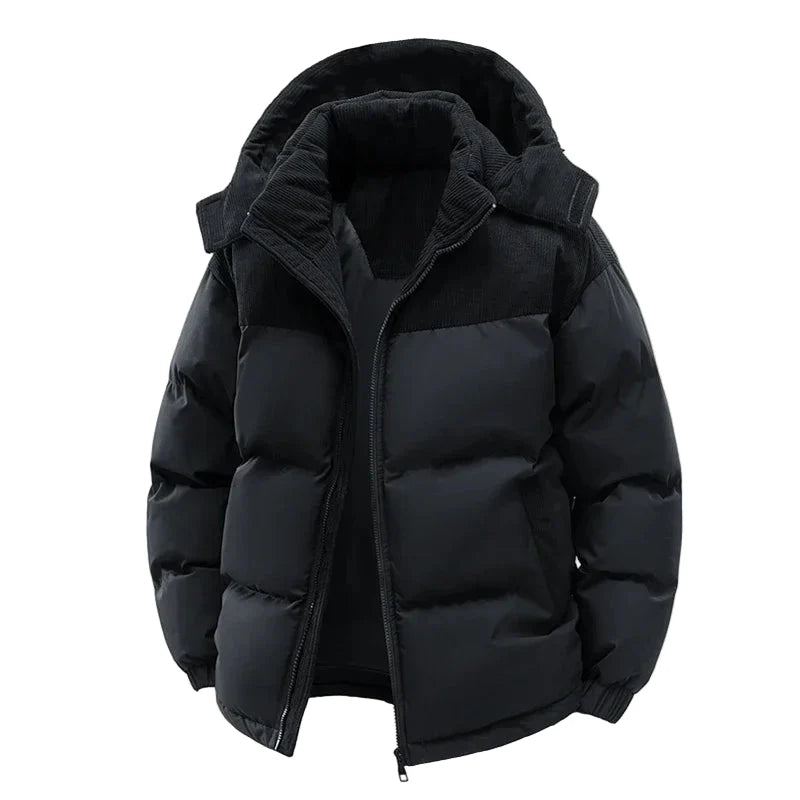 Herr Vinterjacka Puffer Stil Varm och Trendig Utomhusjacka