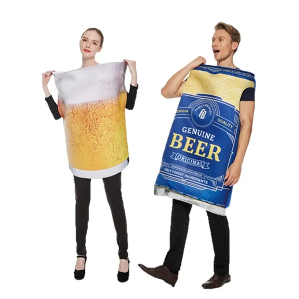 Unisex Ölmaskeraddräkt, Ölmugg och Ölburk Maskeradkostym
