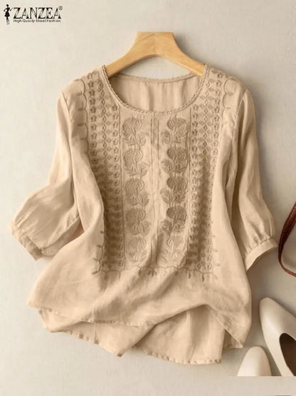 Jannicke-Somrig Elegant Blus för Kvinnor