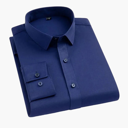 Herrskjorta Business Stretch Slim Fit – Elegant och Funktionell för Kontor och Fest