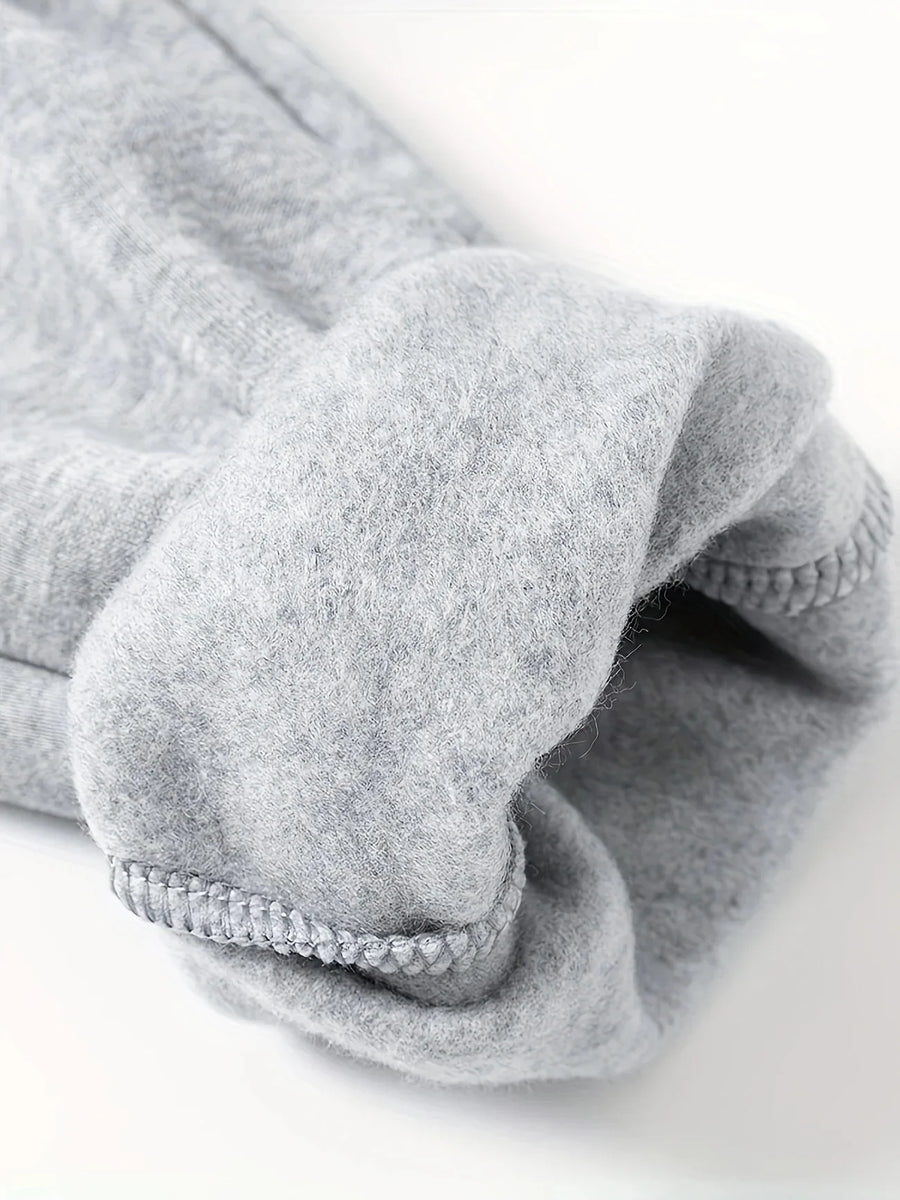 Män Oversize Hoodie med Känguruficka och Huva i Enfärgade Material