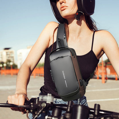 Charlotte – Unisex Anti-stöld Crossbody-väska med Laddare