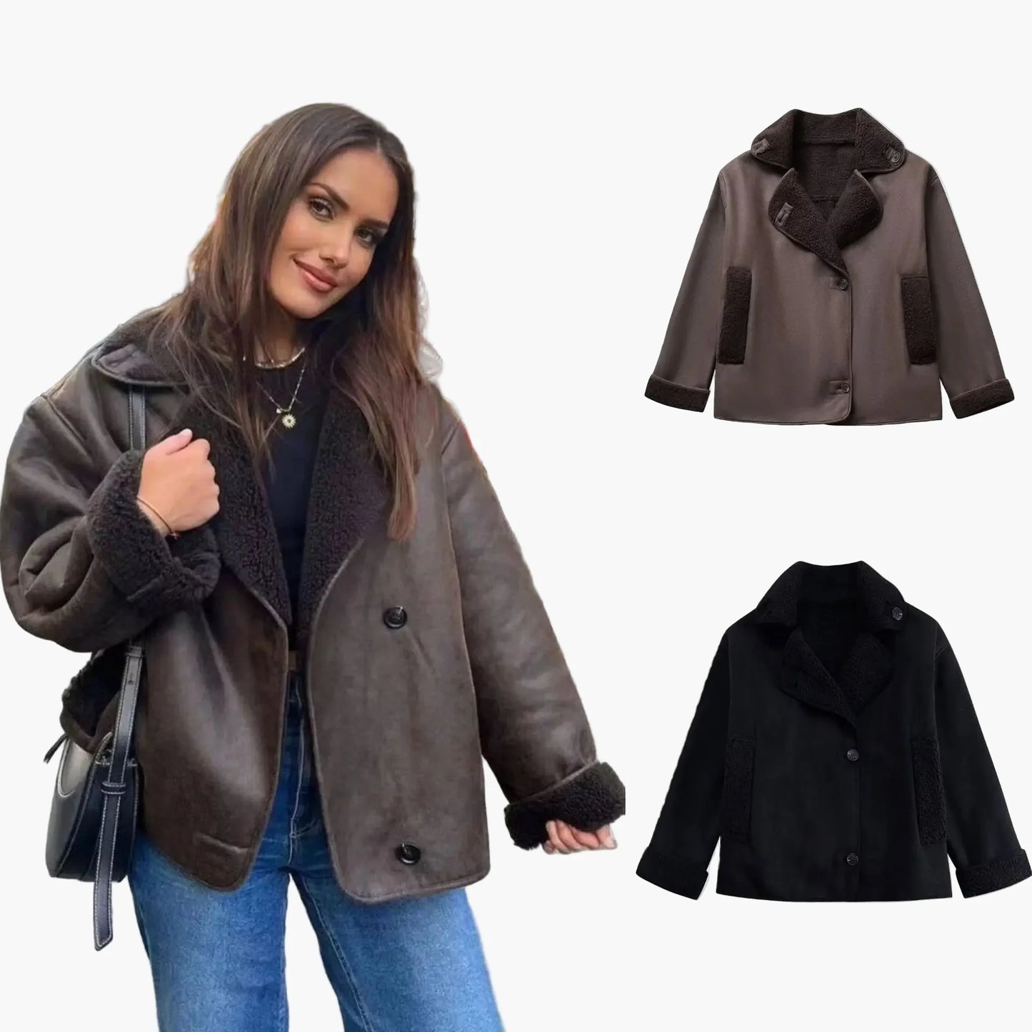 Damjacka i trendig oversized streetwear-stil – Perfekt för vardag och stadsliv